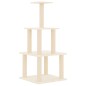 vidaXL Kratzbaum mit Sisal-Kratzsäulen Creme 111 cm vidaXL Kratzbaum mit Sisal-Kratzsäulen Creme 111 cm