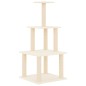 vidaXL Kratzbaum mit Sisal-Kratzsäulen Creme 111 cm vidaXL Kratzbaum mit Sisal-Kratzsäulen Creme 111 cm