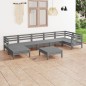 vidaXL 8-tlg. Garten-Lounge-Set Massivholz Kiefer Grau vidaXL 8-tlg. Garten-Lounge-Set Massivholz Kiefer Grau