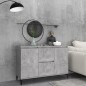 vidaXL Sideboard Betongrau 104x35x70 cm Holzwerkstoff vidaXL Sideboard Betongrau 104x35x70 cm Holzwerkstoff