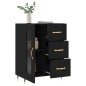 vidaXL Sideboard Schwarz 69,5x34x90 cm Holzwerkstoff vidaXL Sideboard Schwarz 69,5x34x90 cm Holzwerkstoff