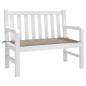 Gartenbank-Auflage Taupe 100x50x3 cm Oxford-Gewebe Gartenbank-Auflage Taupe 100x50x3 cm Oxford-Gewebe