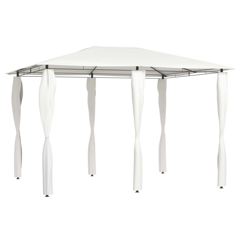 vidaXL Pavillon mit Pfostenabdeckungen 3x4x2,6 m Creme 160 g/m² vidaXL Pavillon mit Pfostenabdeckungen 3x4x2,6 m Creme 160 g/m²