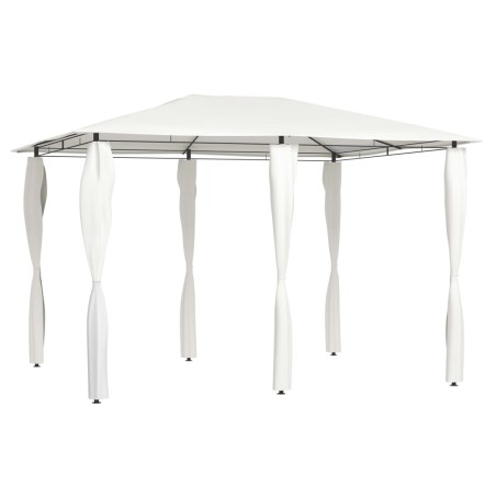 vidaXL Pavillon mit Pfostenabdeckungen 3x4x2,6 m Creme 160 g/m² 