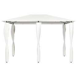 vidaXL Pavillon mit Pfostenabdeckungen 3x4x2,6 m Creme 160 g/m² 