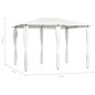 vidaXL Pavillon mit Pfostenabdeckungen 3x4x2,6 m Creme 160 g/m² vidaXL Pavillon mit Pfostenabdeckungen 3x4x2,6 m Creme 160 g/m²