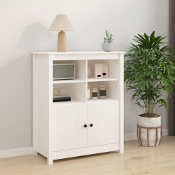 vidaXL Sideboard Weiß 83x41,5x100 cm Massivholz Kiefer