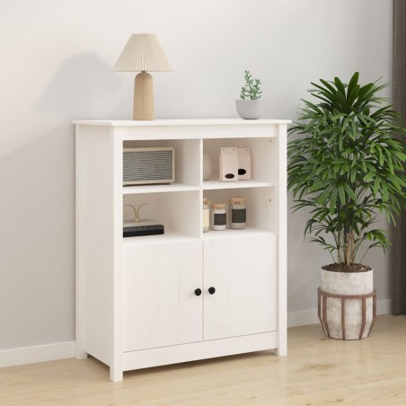 vidaXL Sideboard Weiß 83x41,5x100 cm Massivholz Kiefer