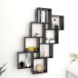 vidaXL Würfelregal Schwarz 90x15x119 cm Holzwerkstoff vidaXL Würfelregal Schwarz 90x15x119 cm Holzwerkstoff