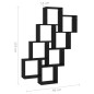 vidaXL Würfelregal Schwarz 90x15x119 cm Holzwerkstoff vidaXL Würfelregal Schwarz 90x15x119 cm Holzwerkstoff