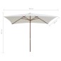 vidaXL Sonnenschirm 200×300 cm Holzstange Cremeweiß vidaXL Sonnenschirm 200×300 cm Holzstange Cremeweiß