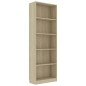 vidaXL Bücherregal 5 Fächer Sonoma-Eiche 60x24x175 cm Holzwerkstoff vidaXL Bücherregal 5 Fächer Sonoma-Eiche 60x24x175 cm Holzwerkstoff