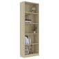 vidaXL Bücherregal 5 Fächer Sonoma-Eiche 60x24x175 cm Holzwerkstoff vidaXL Bücherregal 5 Fächer Sonoma-Eiche 60x24x175 cm Holzwerkstoff