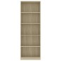 vidaXL Bücherregal 5 Fächer Sonoma-Eiche 60x24x175 cm Holzwerkstoff vidaXL Bücherregal 5 Fächer Sonoma-Eiche 60x24x175 cm Holzwerkstoff