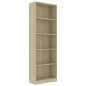 vidaXL Bücherregal 5 Fächer Sonoma-Eiche 60x24x175 cm Holzwerkstoff vidaXL Bücherregal 5 Fächer Sonoma-Eiche 60x24x175 cm Holzwerkstoff