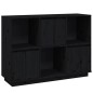 vidaXL Sideboard Schwarz 110,5x35x80 cm Massivholz Kiefer vidaXL Sideboard Schwarz 110,5x35x80 cm Massivholz Kiefer