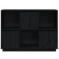 vidaXL Sideboard Schwarz 110,5x35x80 cm Massivholz Kiefer vidaXL Sideboard Schwarz 110,5x35x80 cm Massivholz Kiefer