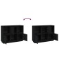 vidaXL Sideboard Schwarz 110,5x35x80 cm Massivholz Kiefer vidaXL Sideboard Schwarz 110,5x35x80 cm Massivholz Kiefer