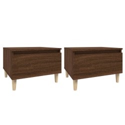 vidaXL Beistelltische 2 Stk. Braun Eiche 50x46x35 cm Holzwerkstoff
