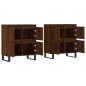 vidaXL Sideboards 2 Stk. Braun Eichen-Optik Holzwerkstoff vidaXL Sideboards 2 Stk. Braun Eichen-Optik Holzwerkstoff