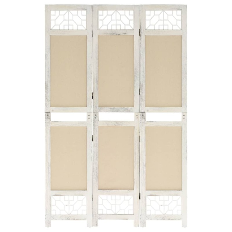 vidaXL 3-tlg. Raumteiler Creme 105x165 cm Stoff vidaXL 3-tlg. Raumteiler Creme 105x165 cm Stoff