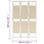 vidaXL 3-tlg. Raumteiler Creme 105x165 cm Stoff vidaXL 3-tlg. Raumteiler Creme 105x165 cm Stoff