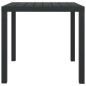 vidaXL Garten-Esstisch WPC Aluminium 80 x 80 x 74 cm Schwarz vidaXL Garten-Esstisch WPC Aluminium 80 x 80 x 74 cm Schwarz
