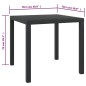 vidaXL Garten-Esstisch WPC Aluminium 80 x 80 x 74 cm Schwarz vidaXL Garten-Esstisch WPC Aluminium 80 x 80 x 74 cm Schwarz