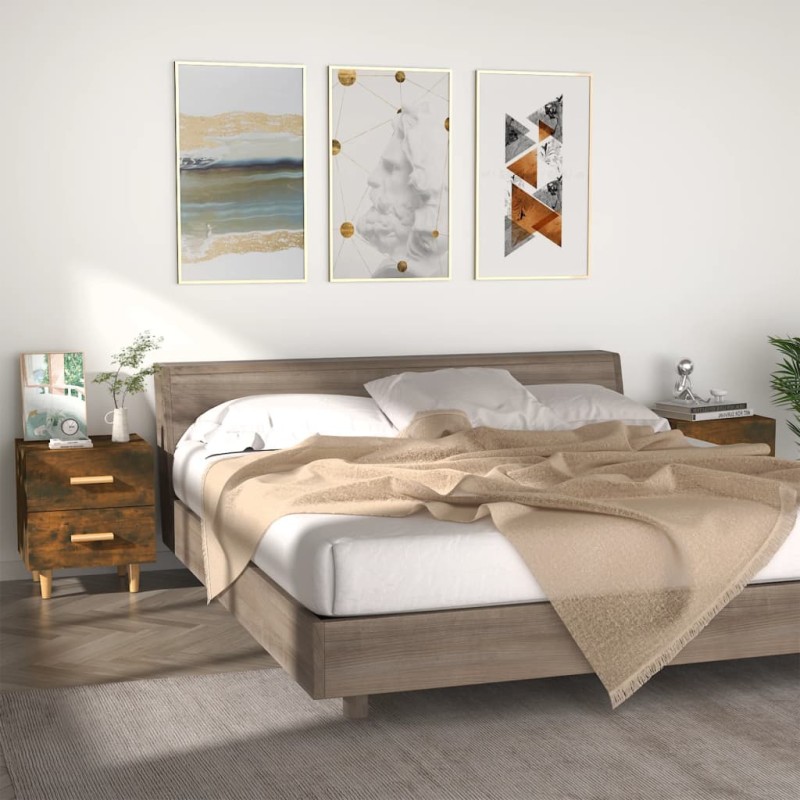 vidaXL Nachttische 2 Stk. Räuchereiche 40x35x47,5 cm vidaXL Nachttische 2 Stk. Räuchereiche 40x35x47,5 cm