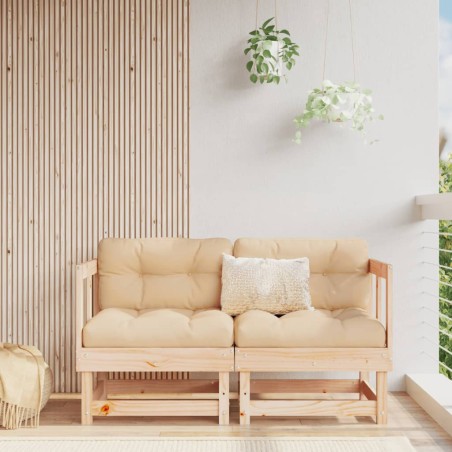 vidaXL Ecksofas mit Kissen 2 Stk. Massivholz Kiefer