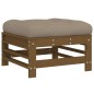 vidaXL Gartenhocker mit Kissen Honigbraun Massivholz Kiefer vidaXL Gartenhocker mit Kissen Honigbraun Massivholz Kiefer