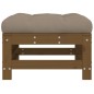 vidaXL Gartenhocker mit Kissen Honigbraun Massivholz Kiefer vidaXL Gartenhocker mit Kissen Honigbraun Massivholz Kiefer
