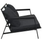 vidaXL 4-tlg. Outdoor-Lounge-Set mit Kissen Aluminium Dunkelgrau