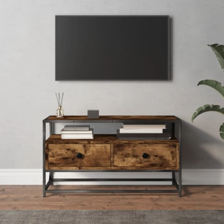 vidaXL TV-Schrank Räuchereiche 80x35x45 cm Holzwerkstoff