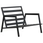 vidaXL 4-tlg. Outdoor-Lounge-Set mit Kissen Aluminium Dunkelgrau