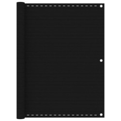 vidaXL Balkon-Sichtschutz Schwarz 120x600 cm HDPE
