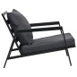vidaXL 4-tlg. Outdoor-Lounge-Set mit Kissen Aluminium Dunkelgrau