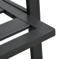 vidaXL 4-tlg. Outdoor-Lounge-Set mit Kissen Aluminium Dunkelgrau