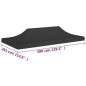 vidaXL Partyzelt-Dach 6x3 m Schwarz 270 g/m² vidaXL Partyzelt-Dach 6x3 m Schwarz 270 g/m²