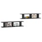 vidaXL Wandregale 2 Stk. Hochglanz-Grau 90x18x20 cm Holzwerkstoff vidaXL Wandregale 2 Stk. Hochglanz-Grau 90x18x20 cm Holzwerkstoff