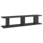 vidaXL Wandregale 2 Stk. Hochglanz-Grau 90x18x20 cm Holzwerkstoff vidaXL Wandregale 2 Stk. Hochglanz-Grau 90x18x20 cm Holzwerkstoff