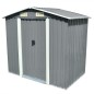 vidaXL Gartenschuppen Grau Metall 204 x 132 x 186 cm vidaXL Gartenschuppen Grau Metall 204 x 132 x 186 cm