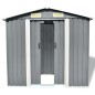 vidaXL Gartenschuppen Grau Metall 204 x 132 x 186 cm vidaXL Gartenschuppen Grau Metall 204 x 132 x 186 cm