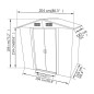 vidaXL Gartenschuppen Grau Metall 204 x 132 x 186 cm vidaXL Gartenschuppen Grau Metall 204 x 132 x 186 cm