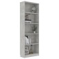 vidaXL Bücherregal 5 Fächer Betongrau 60x24x175 cm Holzwerkstoff vidaXL Bücherregal 5 Fächer Betongrau 60x24x175 cm Holzwerkstoff