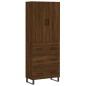 Highboard Braun Eichen-Optik 69,5x34x180 cm Holzwerkstoff Highboard Braun Eichen-Optik 69,5x34x180 cm Holzwerkstoff