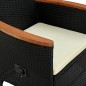 7-tlg. Garten-Essgruppe Poly Rattan Akazienholz Schwarz 7-tlg. Garten-Essgruppe Poly Rattan Akazienholz Schwarz