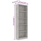 vidaXL Bücherregal 5 Fächer Betongrau 60x24x175 cm Holzwerkstoff vidaXL Bücherregal 5 Fächer Betongrau 60x24x175 cm Holzwerkstoff