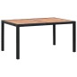 7-tlg. Garten-Essgruppe Poly Rattan Akazienholz Schwarz 7-tlg. Garten-Essgruppe Poly Rattan Akazienholz Schwarz