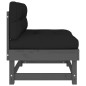 vidaXL Mittelsofa mit Kissen Grau Massivholz Kiefer vidaXL Mittelsofa mit Kissen Grau Massivholz Kiefer